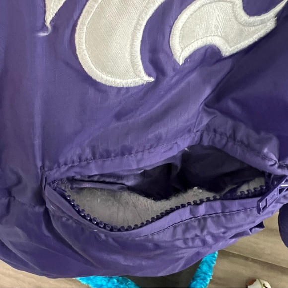Vtg Reversible Kansas State Wildcats KSU NCAA 90’s Pro Player Puffer Jacket L - Picture 8 of 15